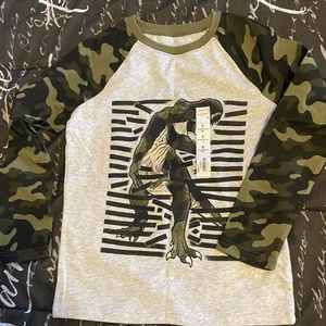 Big boys dinosaur long sleeve shirt